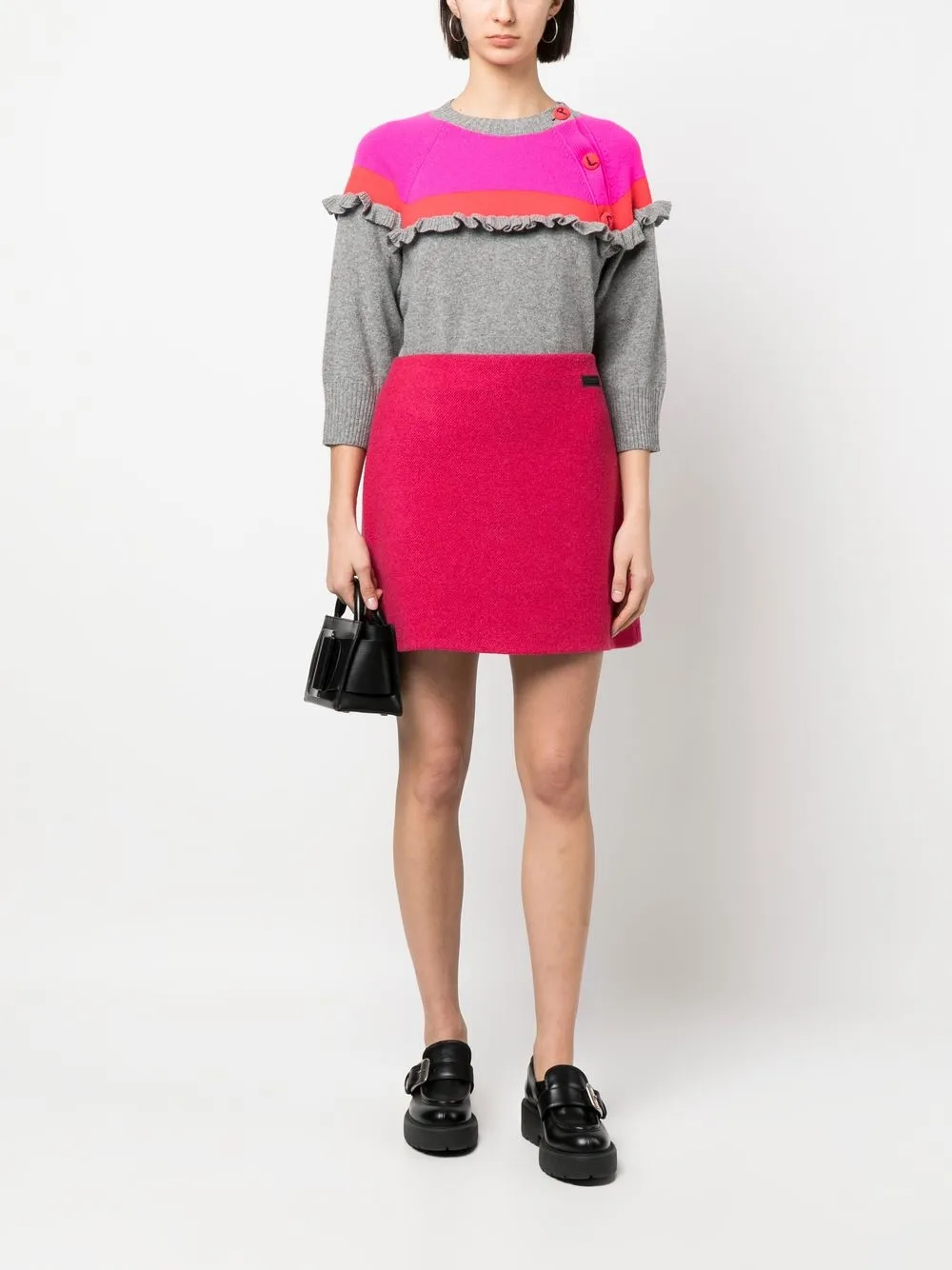 Philosophy Di Lorenzo Serafini Trui met colourblocking - Grijs