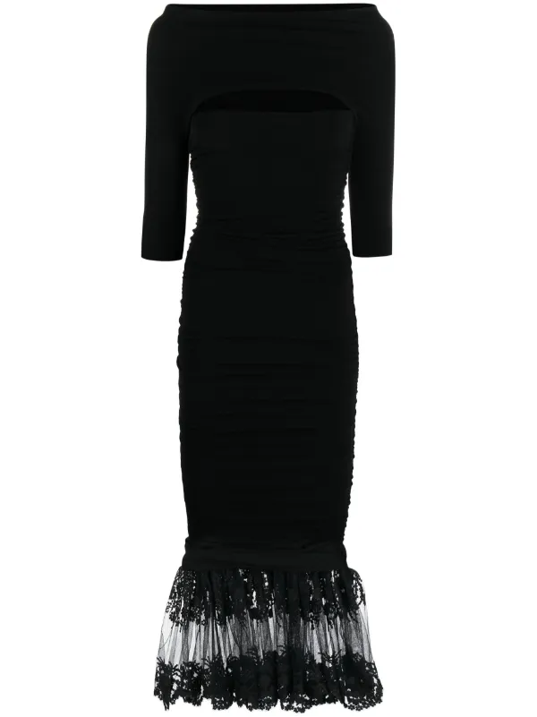 Philosophy Di Lorenzo Serafini shrug detail Strapless Dress Farfetch