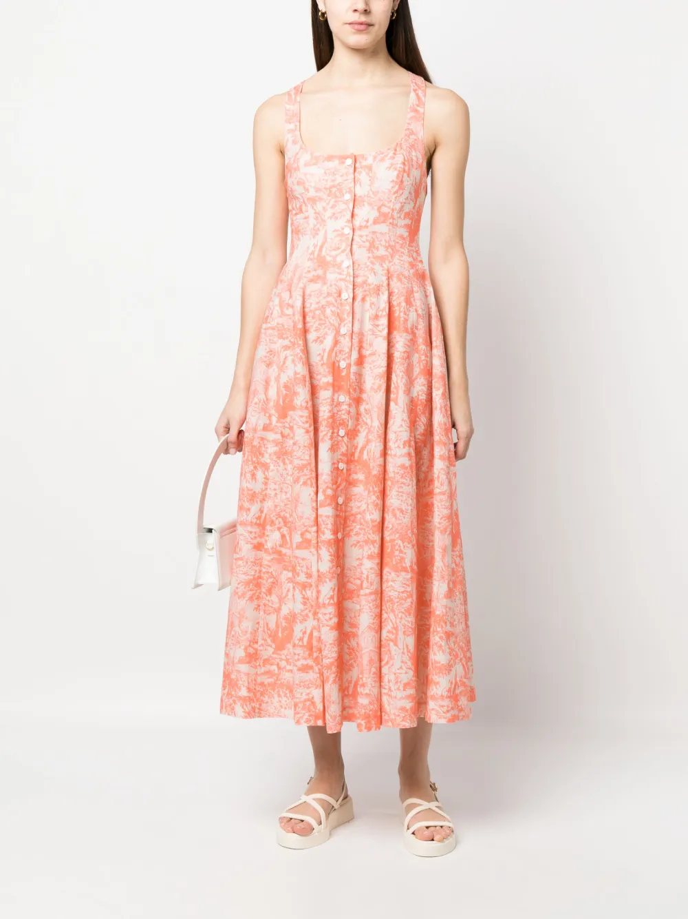Philosophy Di Lorenzo Serafini Jurk met abstracte print - Roze