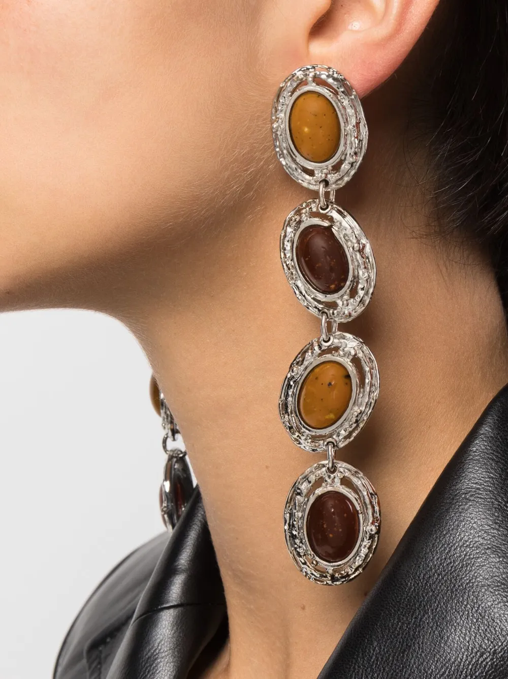 Alberta Ferretti Oorbellen met edelsteen - Zilver