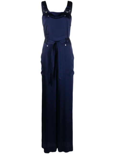 Alberta Ferretti combinaison en jean à coutures contrastantes