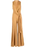 Alberta Ferretti cut-out draped jumpsuit - Neutrals