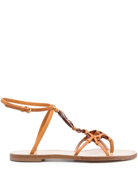 Alberta Ferretti plexi-rings embellished sandals