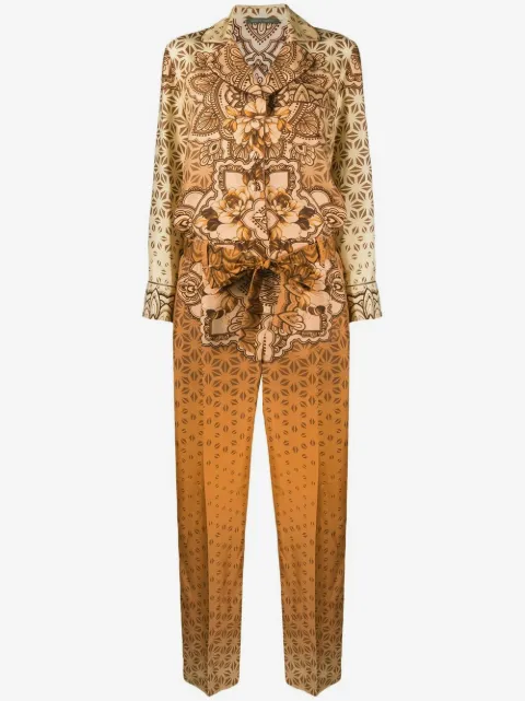 Alberta Ferretti mandala-print silk jumpsuit