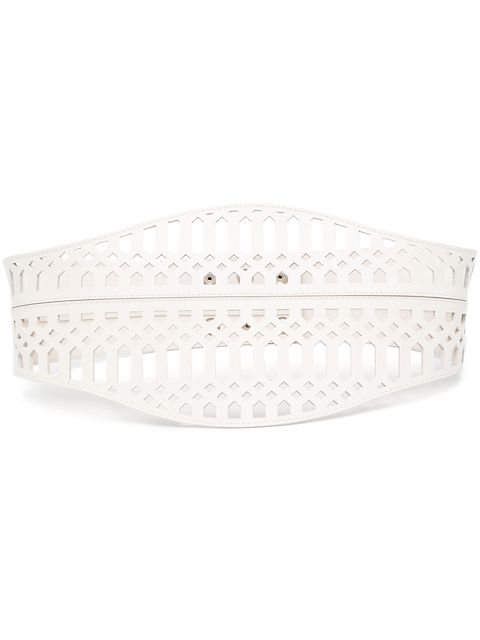 Alberta Ferretti perforated leather belt
