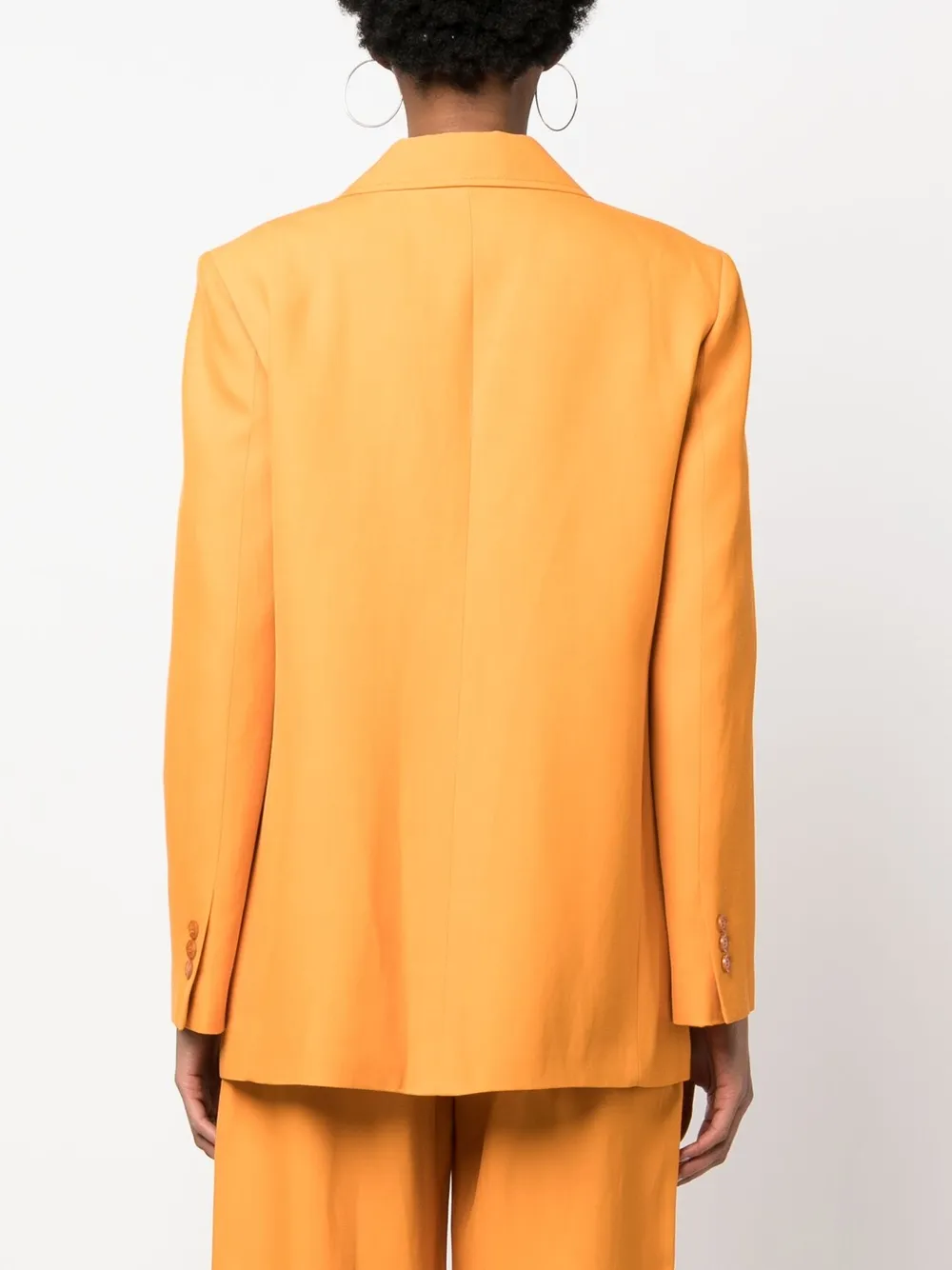 Alberta Ferretti Single-breasted Blazer In 橘色