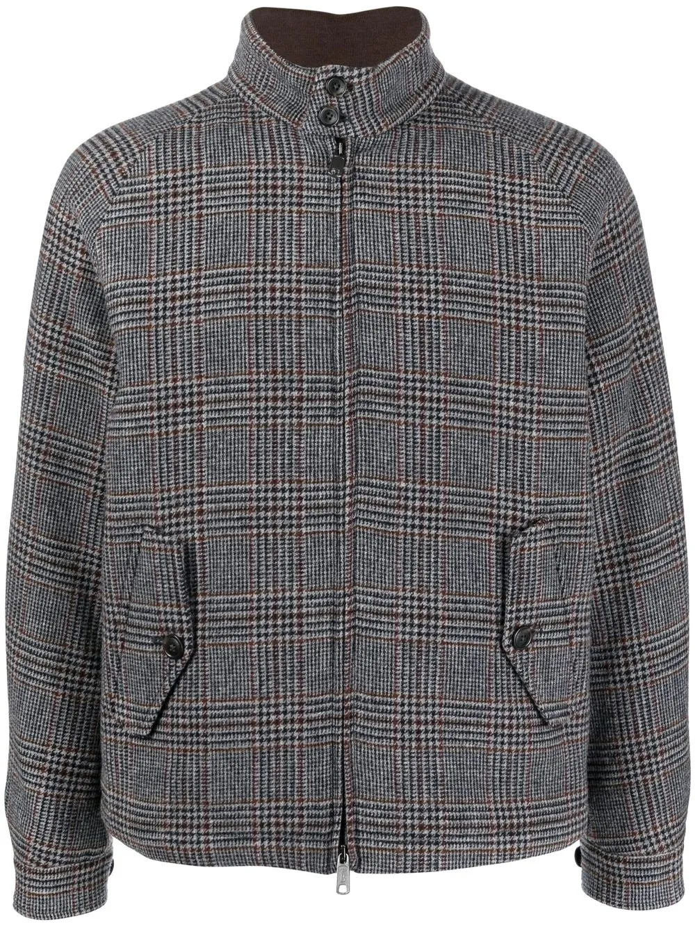 

Baracuta plaid-check bomber jacket - Grey