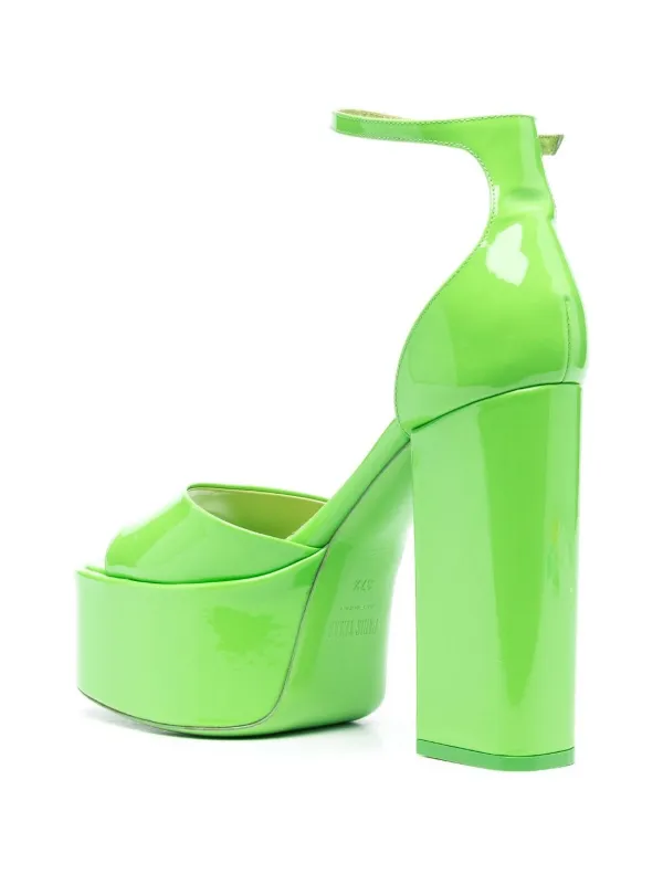 Paris Texas Tatiana 105mm Platform Sandals | Green | FARFETCH