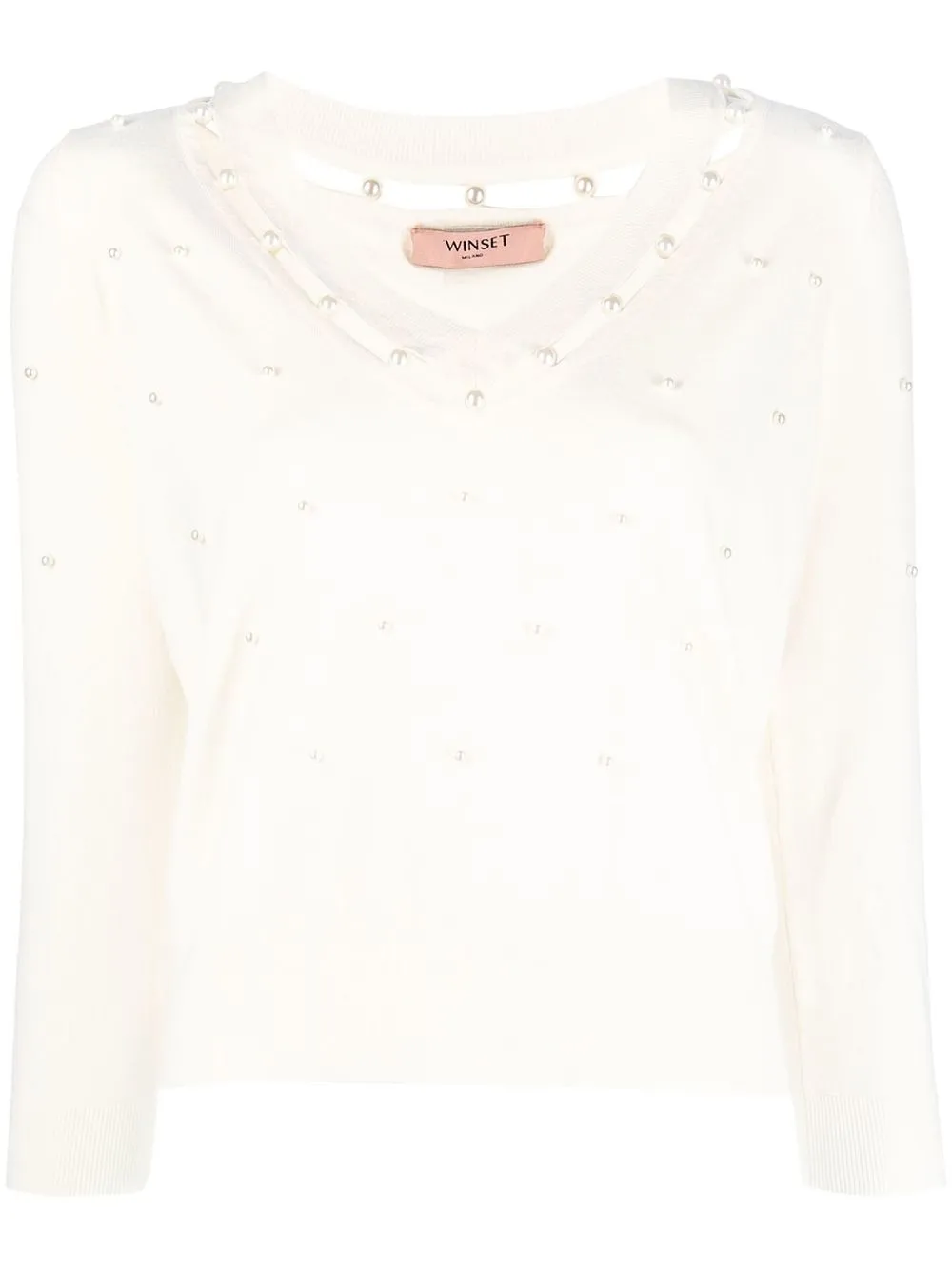 

TWINSET V-neck pullover jumper - White