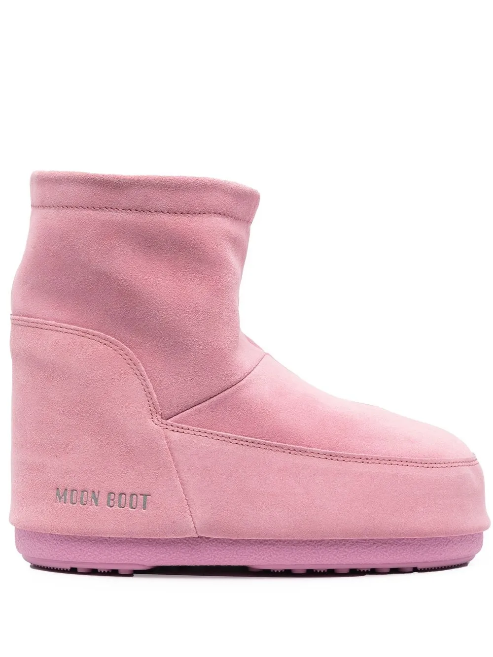 

Moon Boot Icon logo-print suede boots - Pink