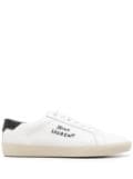 Saint Laurent logo-embroidered low-top sneakers - White