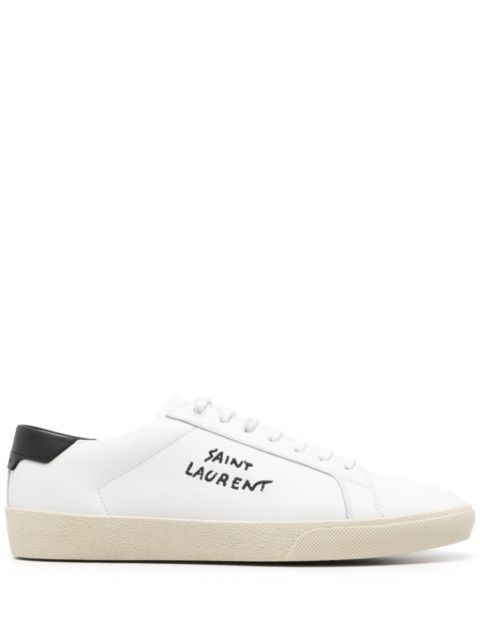 Saint Laurent logo-embroidered low-top sneakers