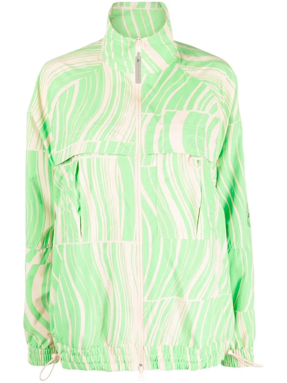 

adidas by Stella McCartney graphic-print zip-up jacket - Green