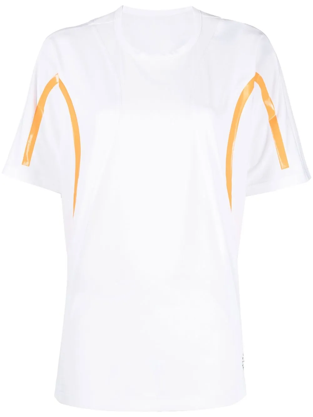 

adidas by Stella McCartney stripe-detail logo-print T-shirt - White