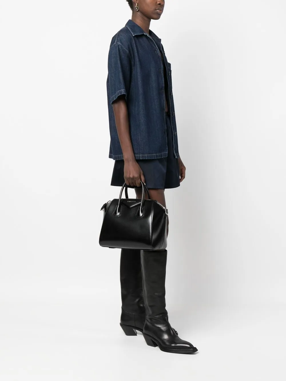 Givenchy Antigona leren shopper - Zwart