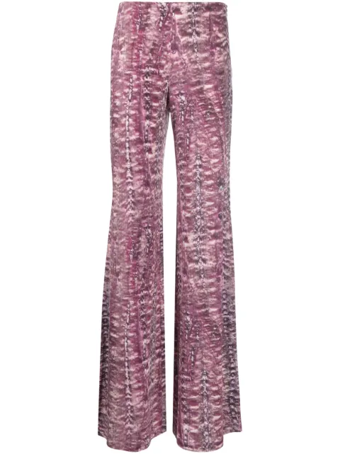 Alberta Ferretti graphic-print straight-leg trousers