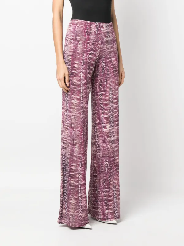 パンツ A FERRETTI Women Straight Pants J030316190178 Pink Alberta Ferretti wide-leg Suede Trousers | Pink | FARFETCH