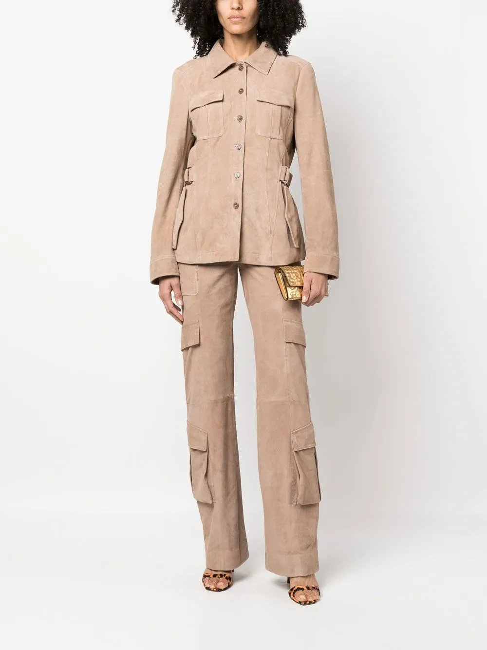 Alberta Ferretti Jack met knopen - Bruin