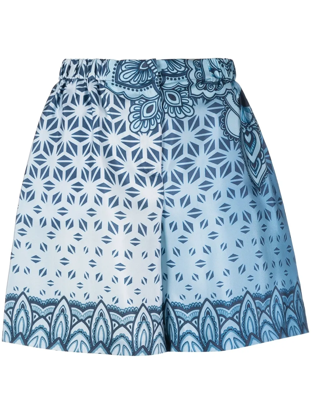 Alberta Ferretti Tonal-design Shorts In Blue