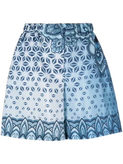 Alberta Ferretti shorts con diseño del mismo tono