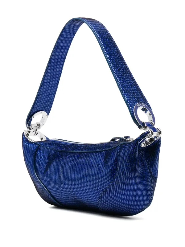 BY FAR Mini Amira disco-dot Bag Blue FARFETCH ID