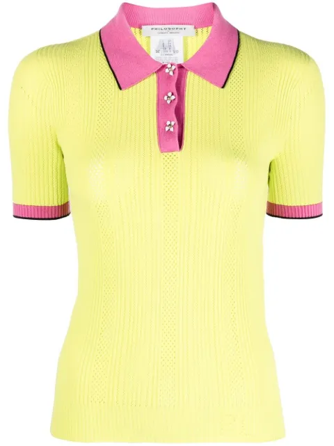 Philosophy Di Lorenzo Serafini knitted polo shirt