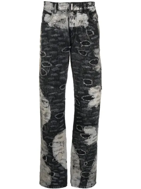 Givenchy distressed-effect straight-leg trousers