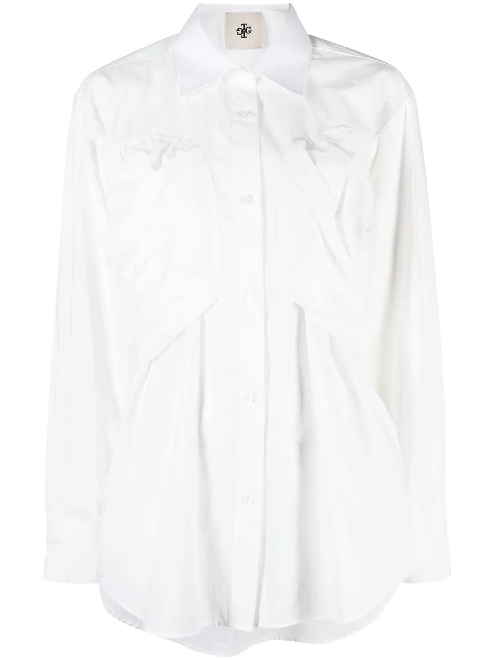 

The Garment gathered-front organic cotton shirt - White