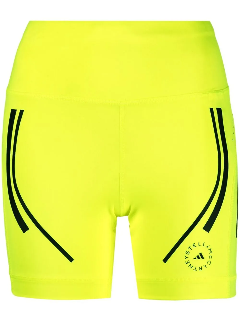 

adidas by Stella McCartney shorts de tiro alto - Amarillo