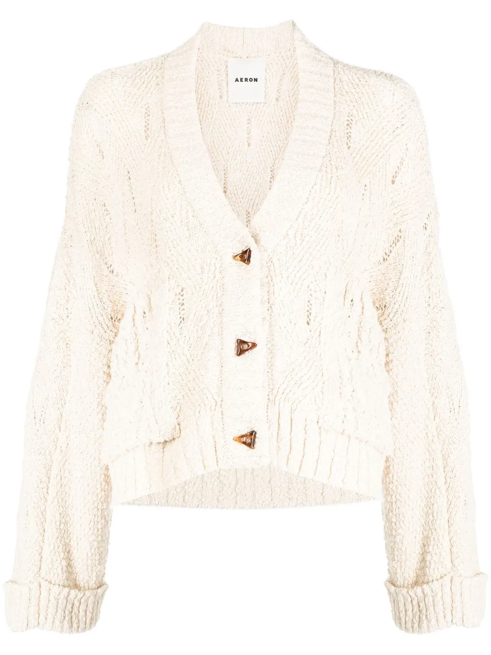 

AERON Scott rustic knitted cardigan - White