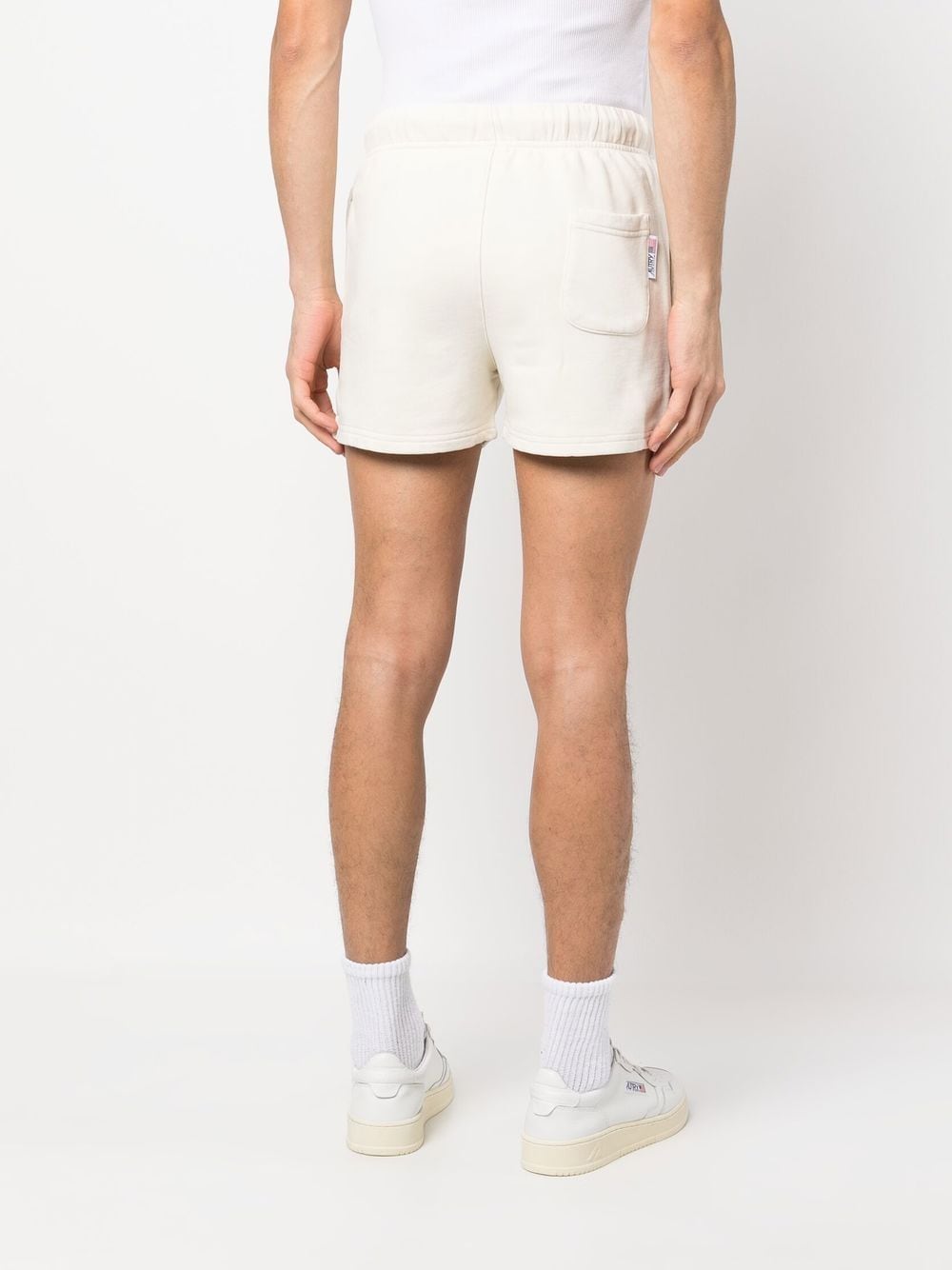 Shop Autry Thigh-length Track Shorts In White