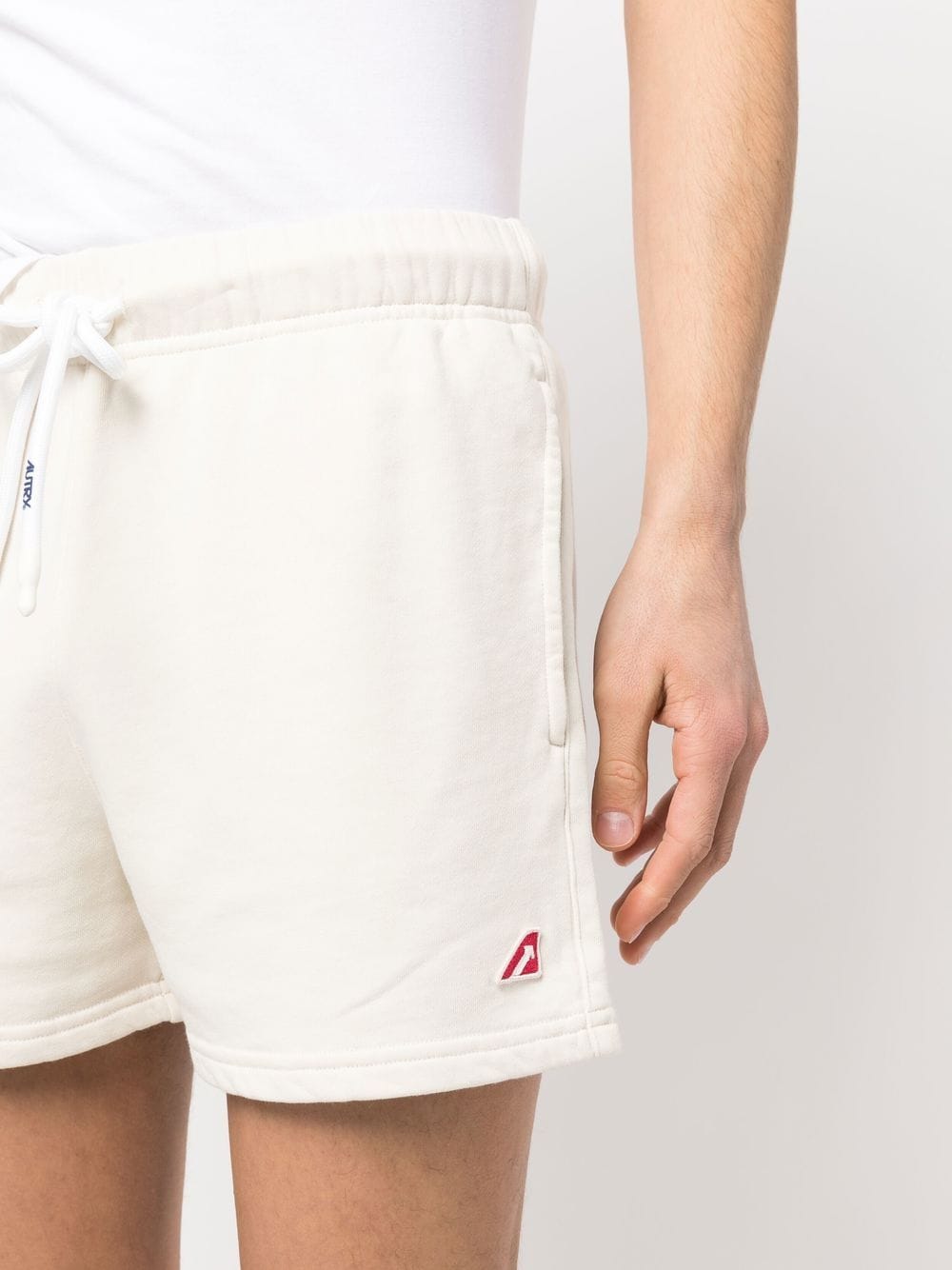Shop Autry Thigh-length Track Shorts In White