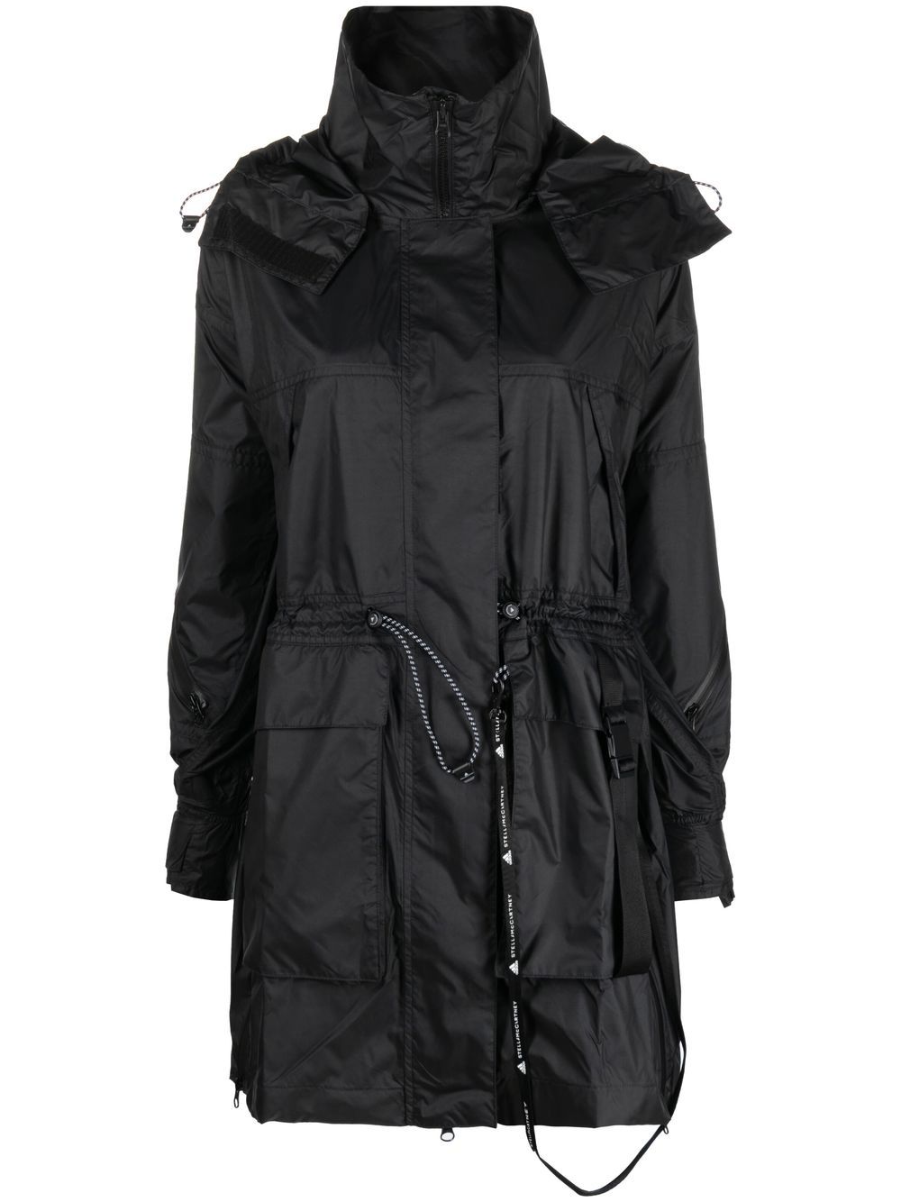 Adidas By Stella Mccartney Transition Hooded Jacket In Black | ModeSens