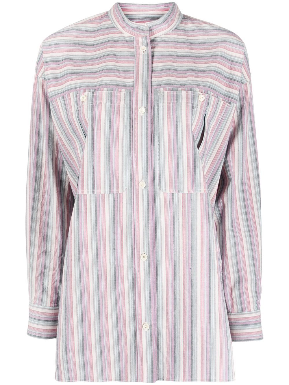 Isabel Marant Stripe-print Shirt In Pink