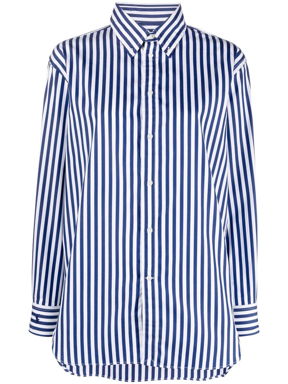 Shop Polo Ralph Lauren Striped Cotton Shirt In Blau