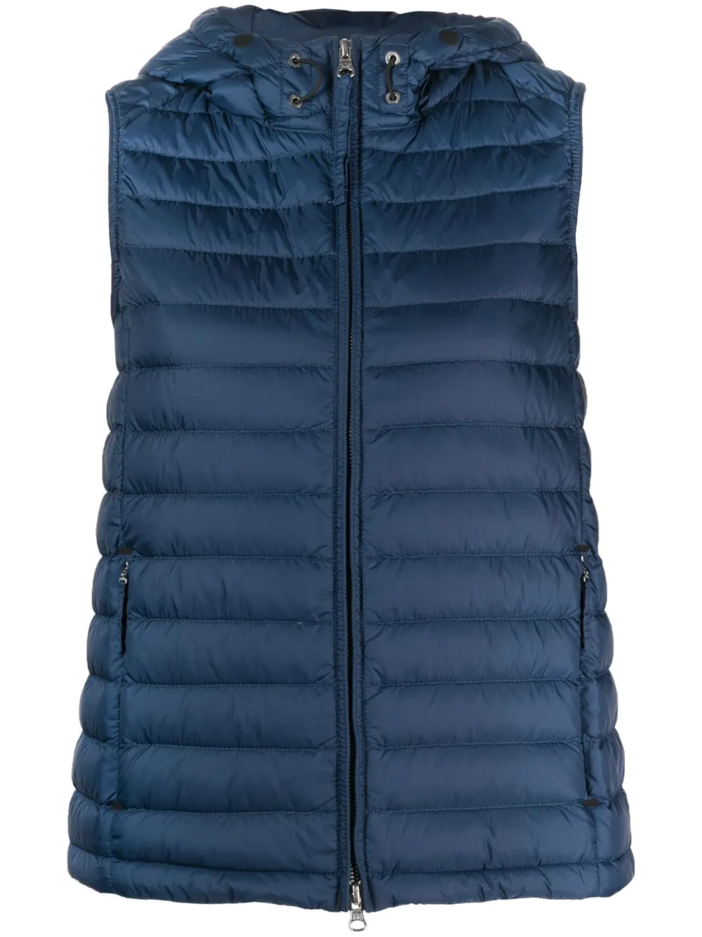 Parajumpers logo-patch hooded padded gilet - Blue