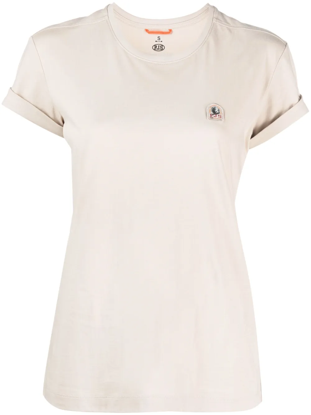 Parajumpers logo-patch cotton T-shirt - Neutrals