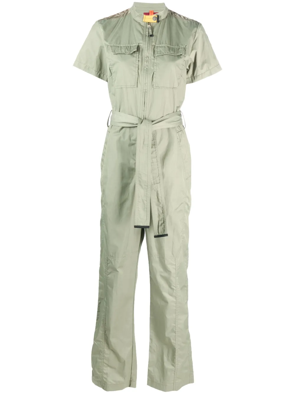Parajumpers tied-waist short-sleeve jumpsuit - Green
