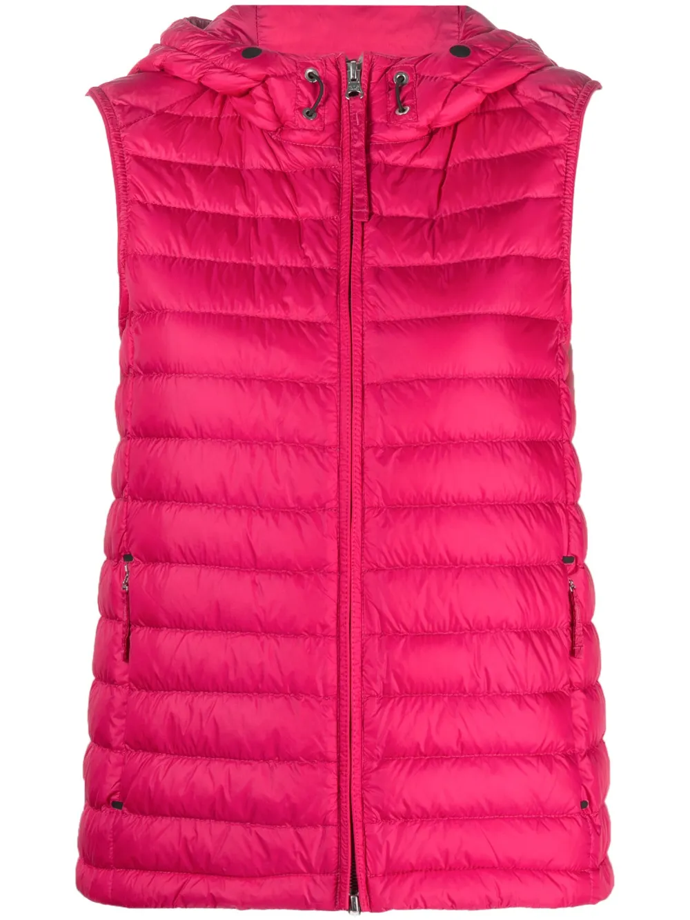 Parajumpers logo-patch hooded padded gilet - Pink