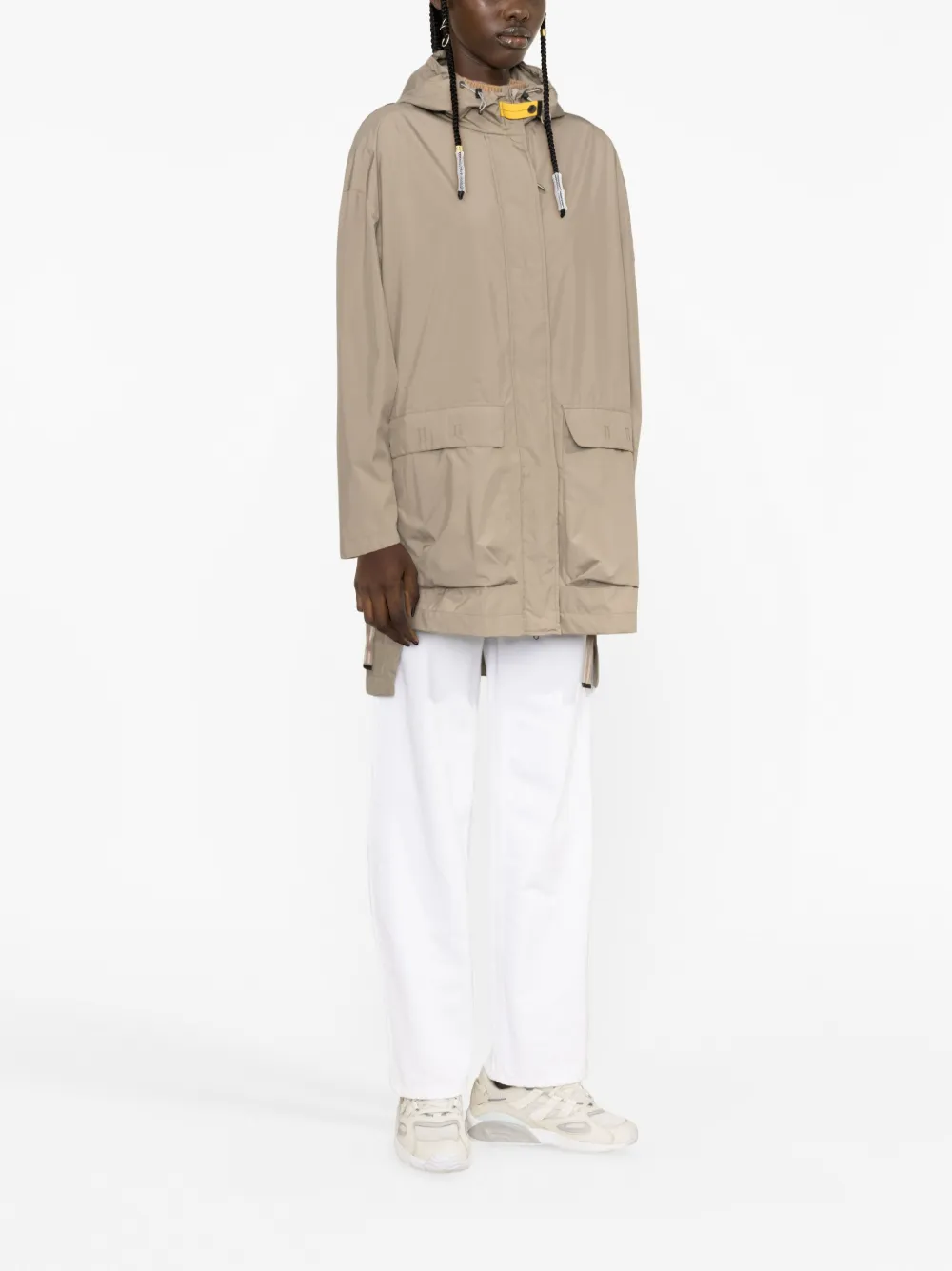 Shop Parajumpers True Hooded Waterpoof Raincoat In Neutrals