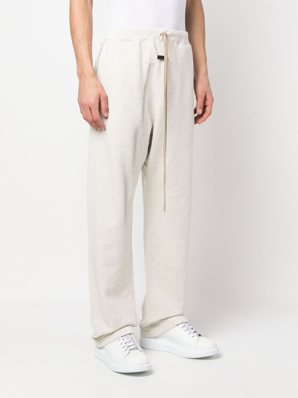 Shop Fear Of God Drawstring Track Pants In Neutrals