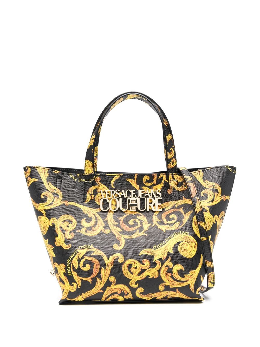 Versace Jeans Couture Baroque-print Tote Bag In Schwarz | ModeSens