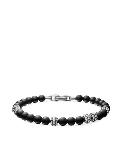 David Yurman sterling silver Spiritual Beads pavé bracelet (6mm)