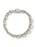 David Yurman 18kt yellow gold and sterling silver DY Madison chain bracelet (5.5mm)