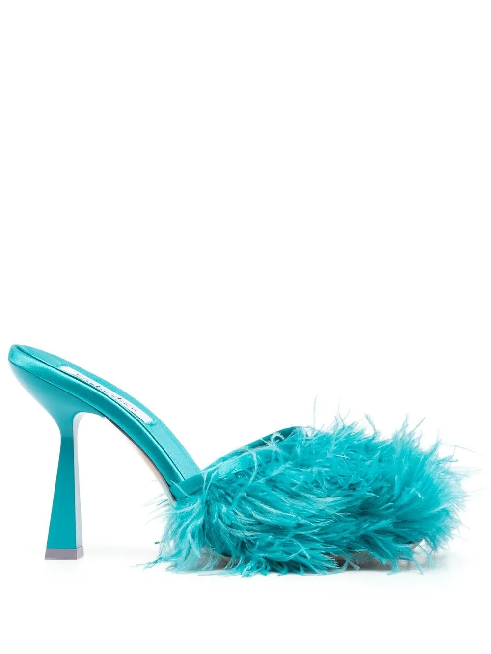 

Sebastian Milano feather-trim 110mm heeled mules - Blue