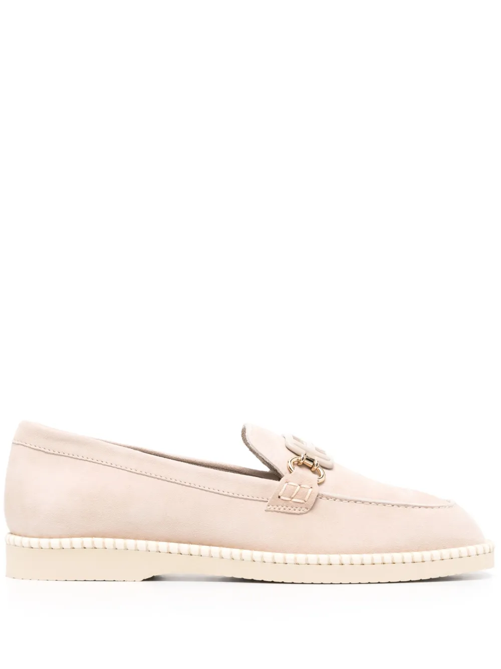 Hogan leather suede loafers - Neutrals