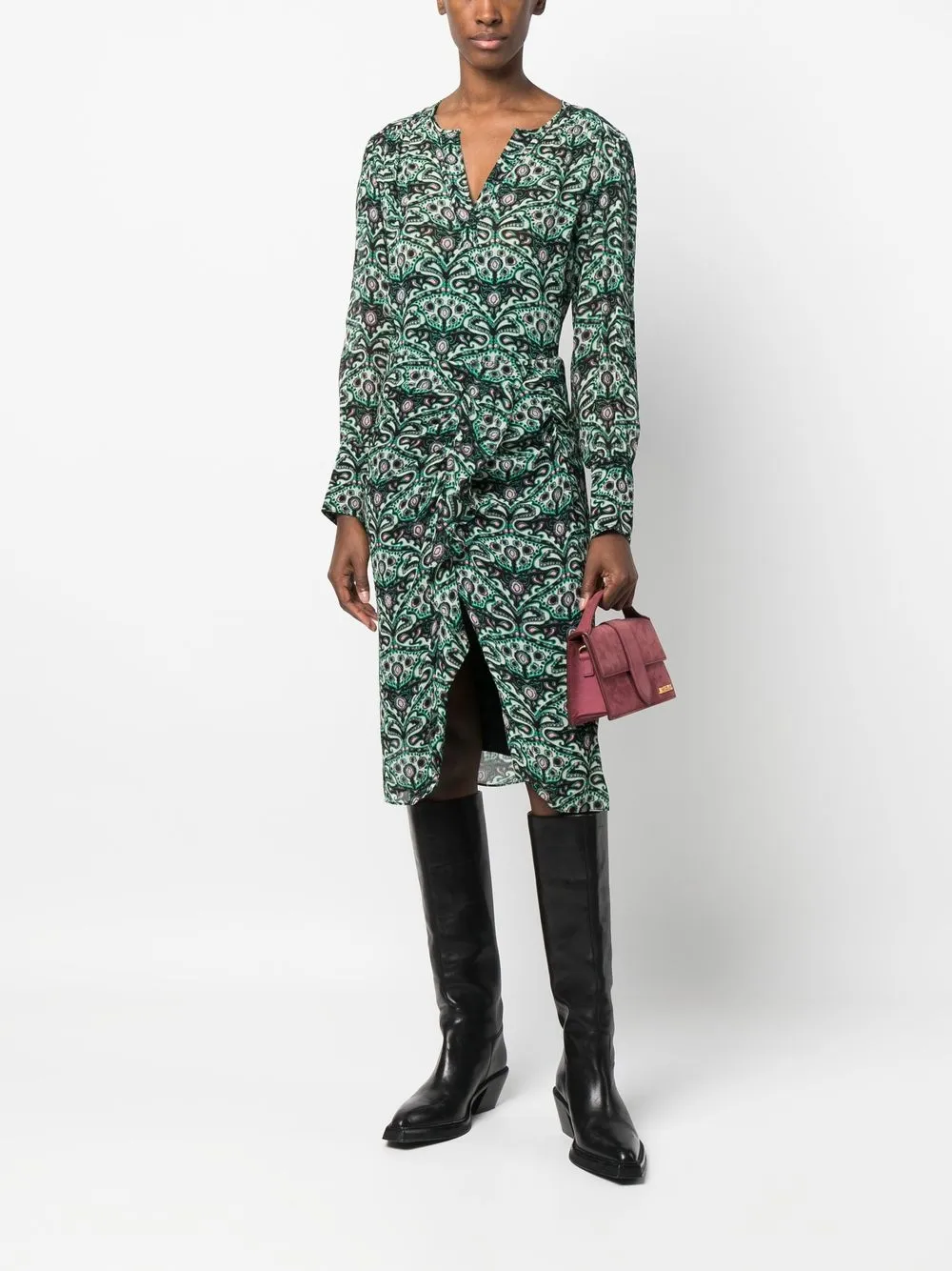 Ba&Sh Mouwloze blouse - Groen