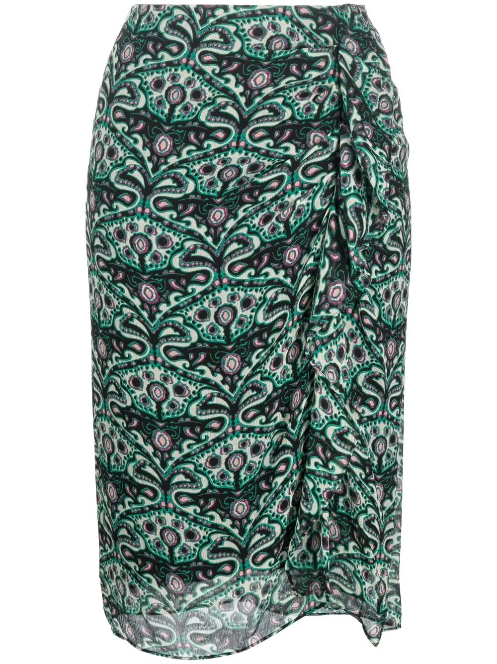 

Ba&Sh ruffle-detail front-slit skirt - Green