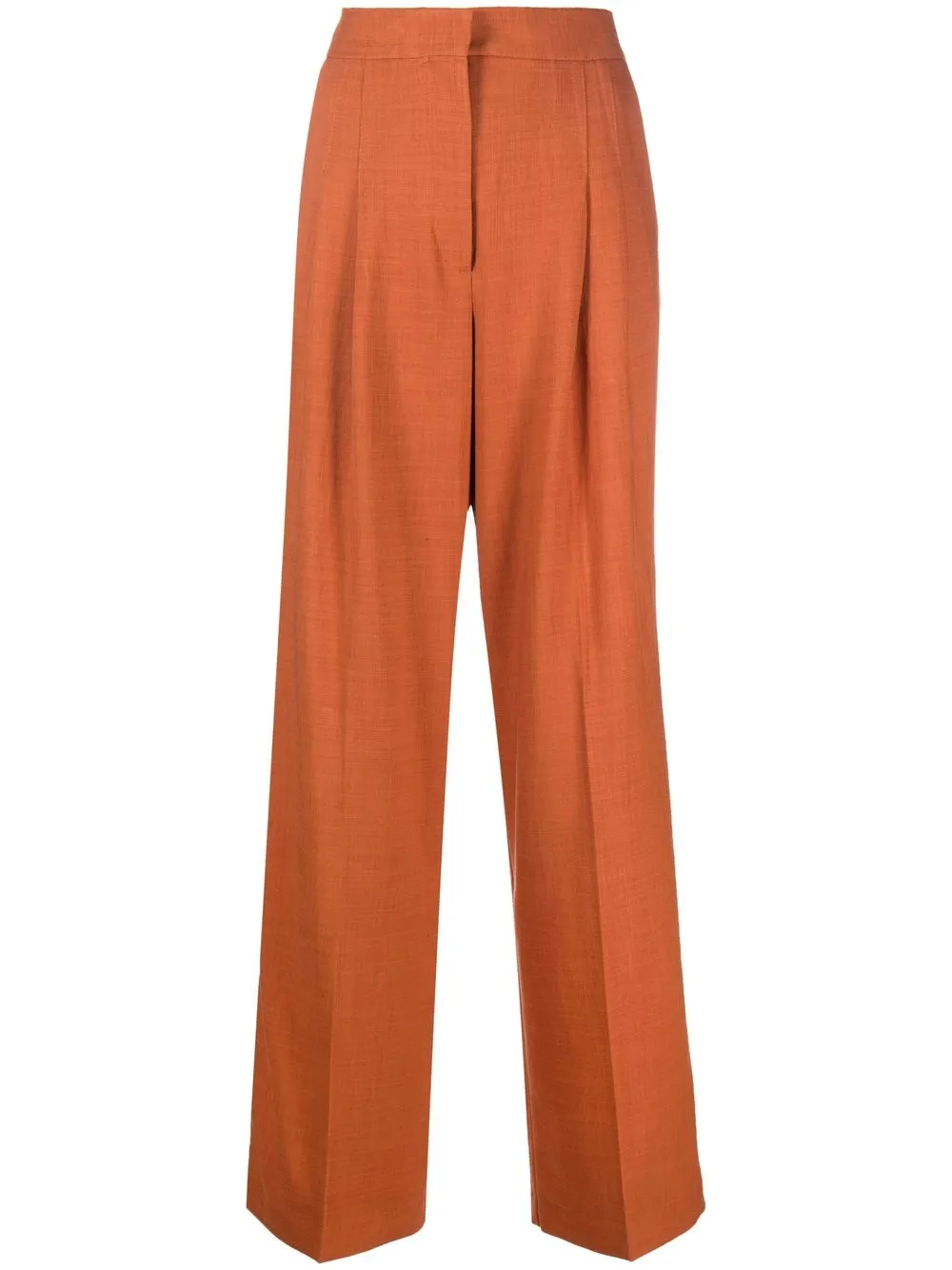 

Ba&Sh pantalones anchos con tiro alto - Naranja