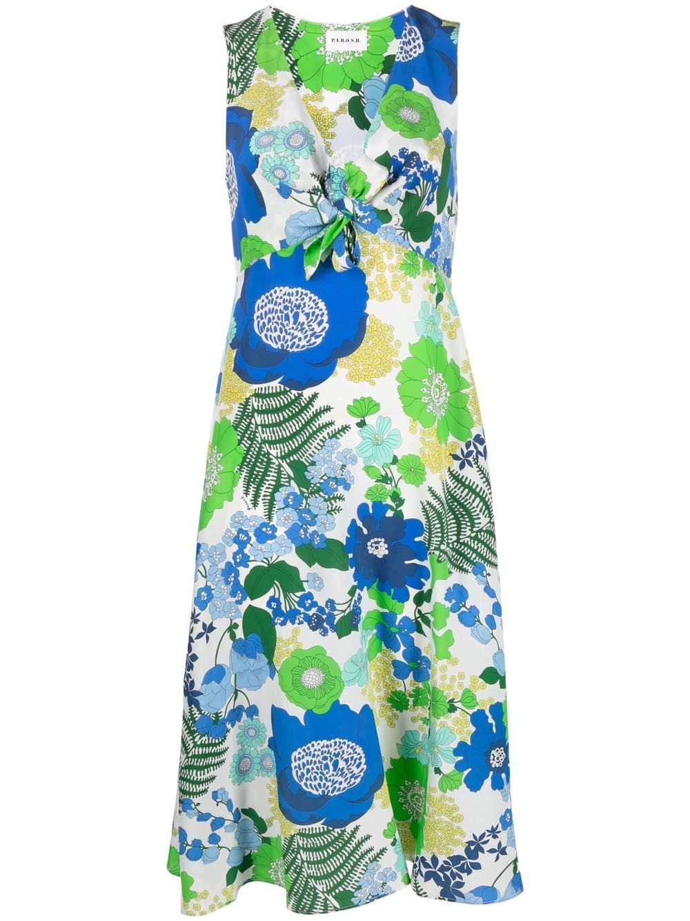 

P.A.R.O.S.H. vestido con estampado floral - Azul